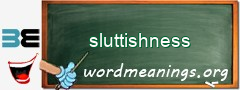 WordMeaning blackboard for sluttishness